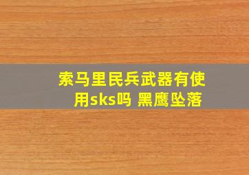 索马里民兵武器有使用sks吗 黑鹰坠落